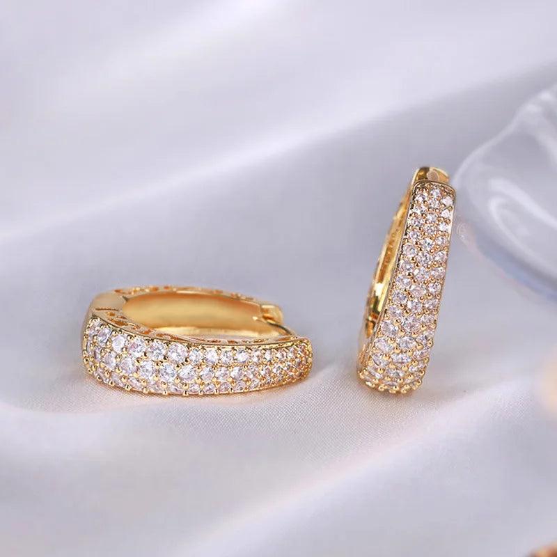 Hoop earrings with exclusive design in 24K Gold 