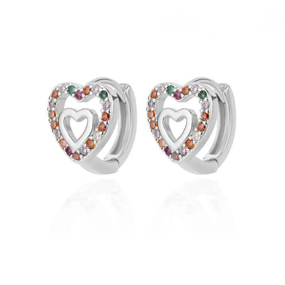 Heart earrings in 18K Gold and 925 Silver 