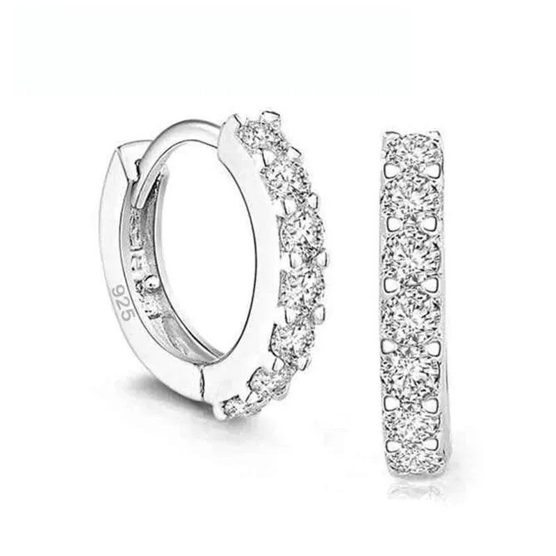 925 Sterling Silver Earrings with Zirconia Stones 