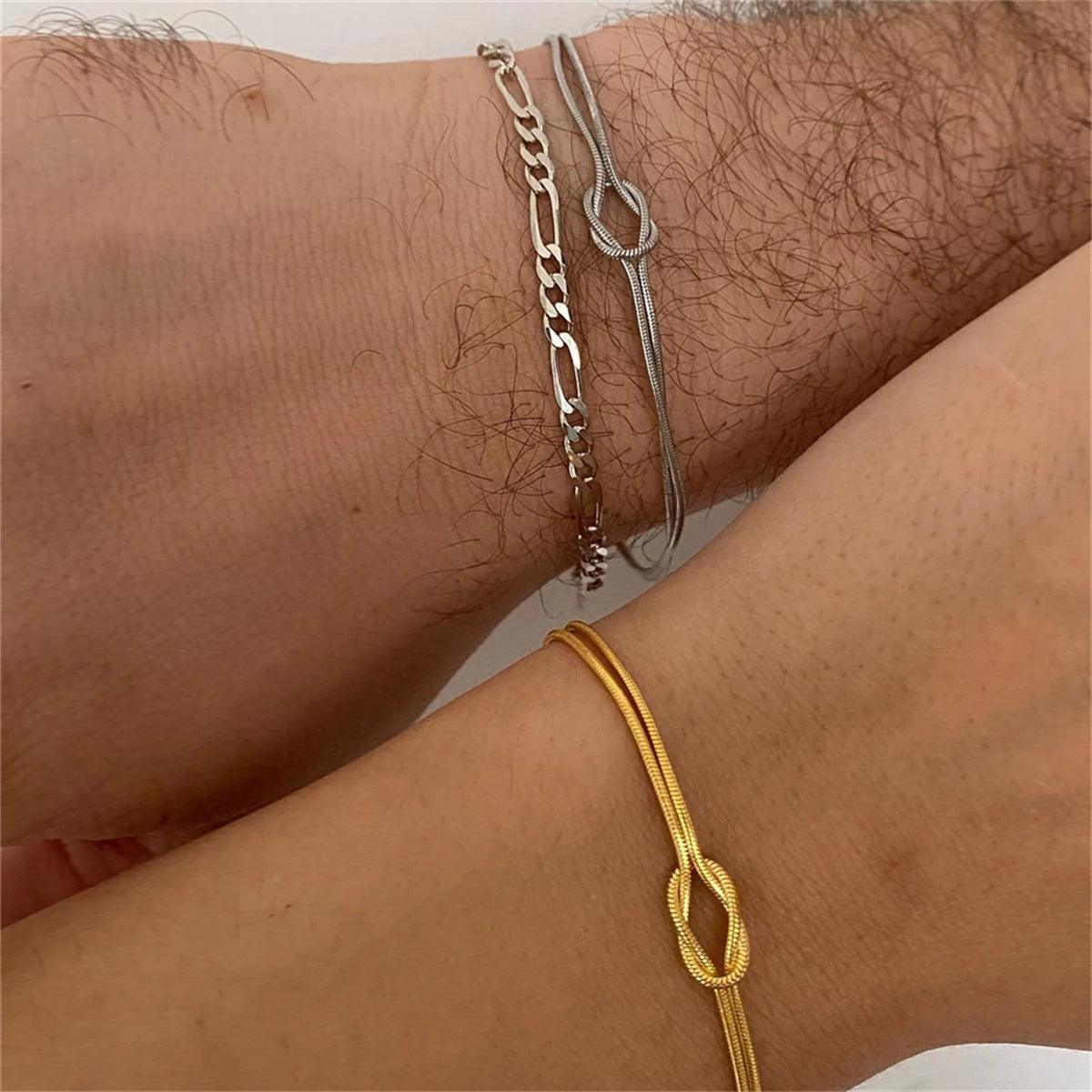 Pulseira Akai Ito (fio do destino) de aço inoxidável (COMPRE 1 E LEVE 2)