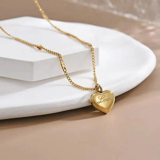 Gold Link of Love Necklace in 22K Gold 