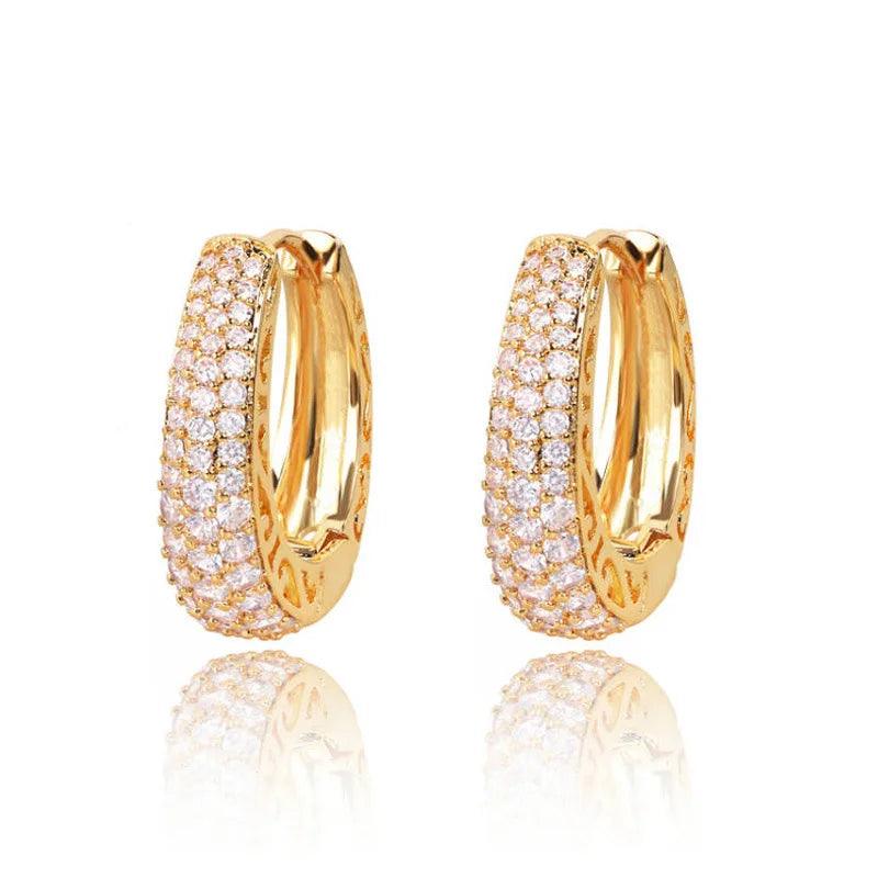 Hoop earrings with exclusive design in 24K Gold 