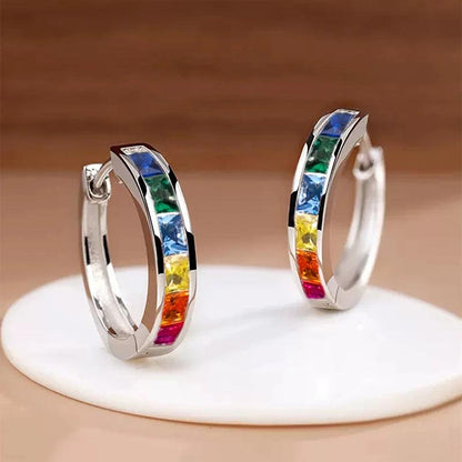 Hoop Earrings with Zirconia 