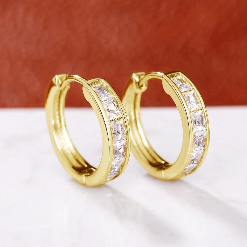 Hoop Earrings with Zirconia 