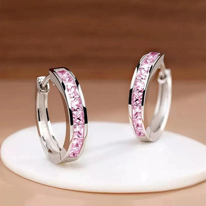 Hoop Earrings with Zirconia 