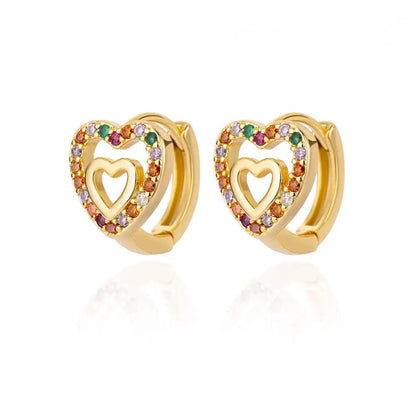 Heart earrings in 18K Gold and 925 Silver 